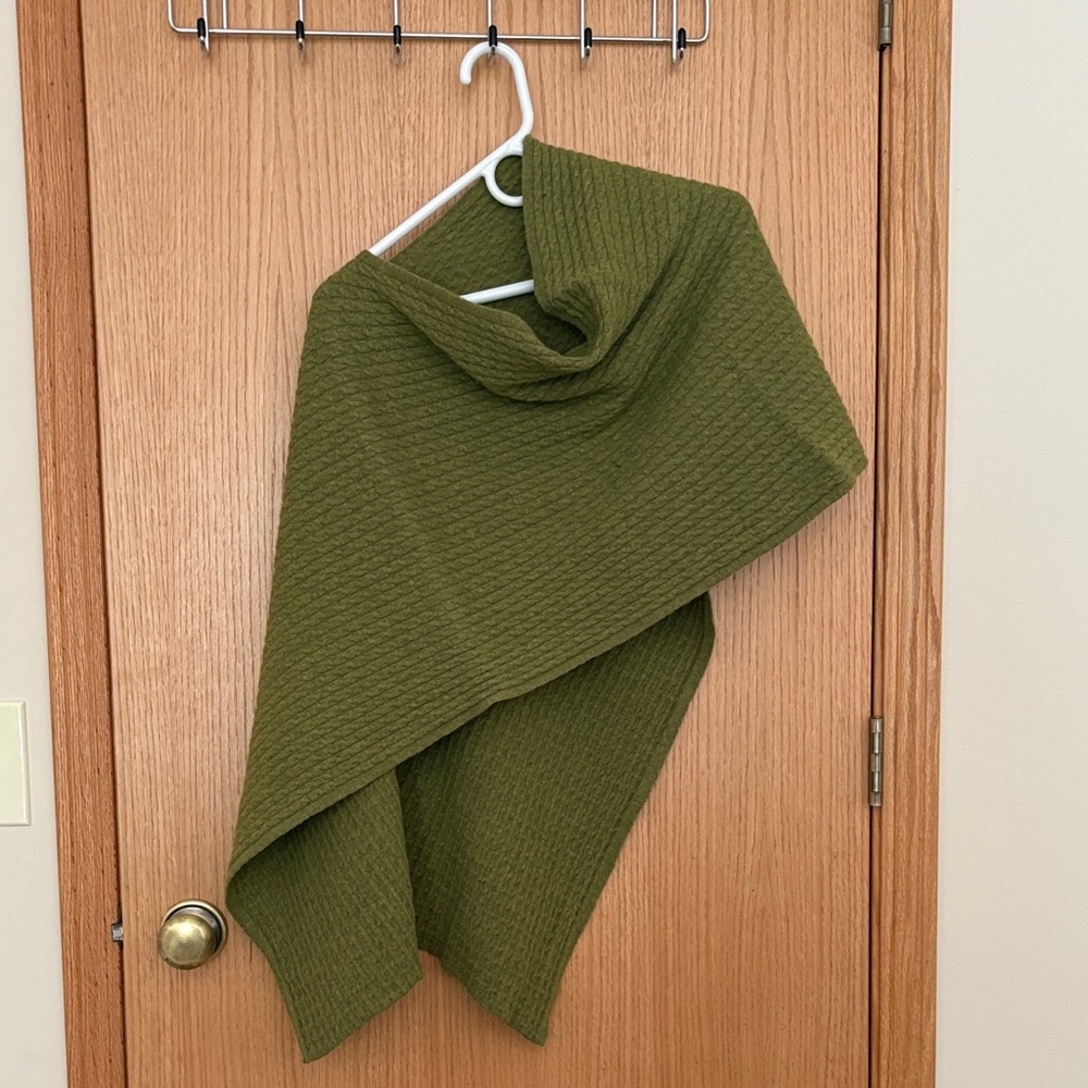 J. Jill wool poncho asymmetrical wool wrap one size fits all